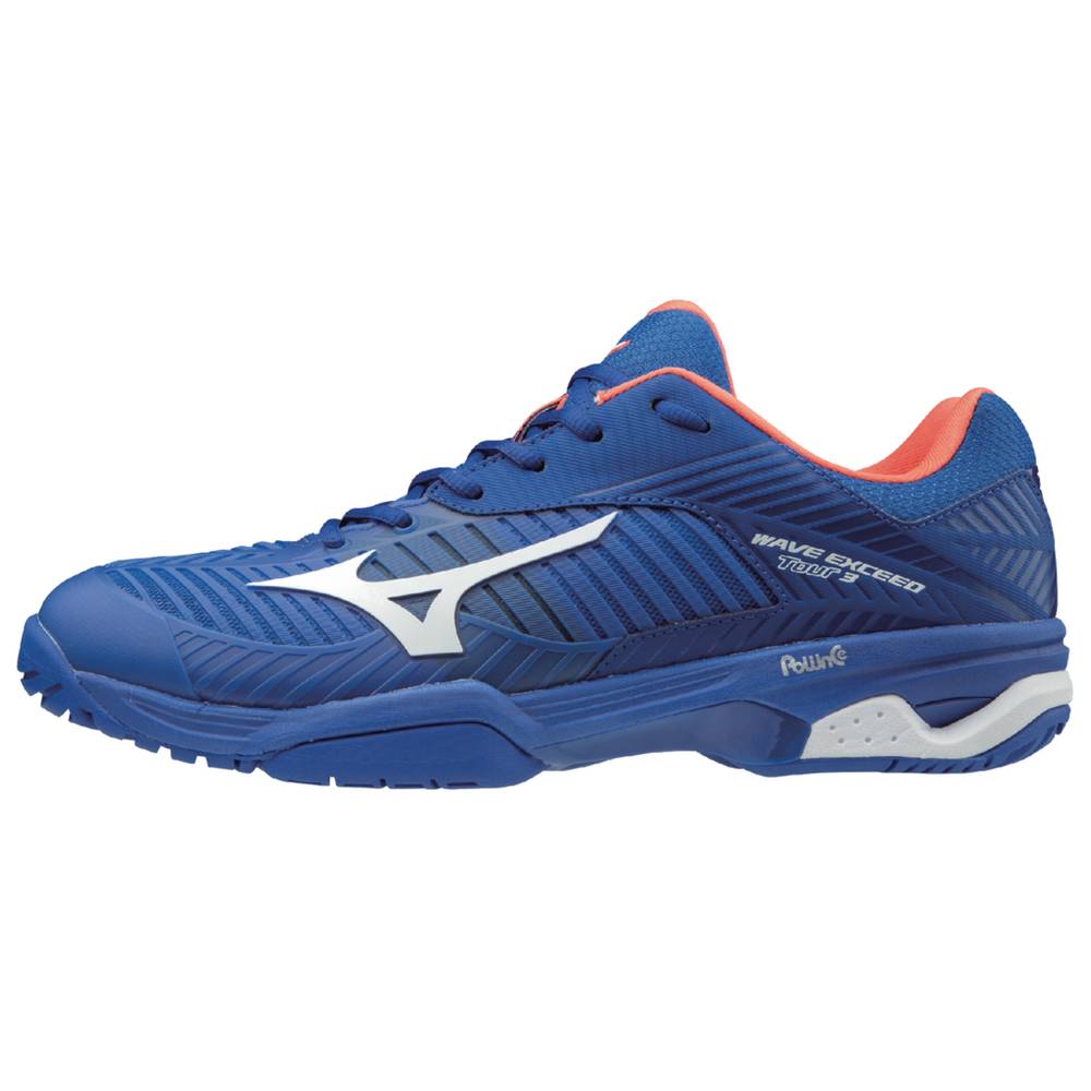 Zapatos De Tenis Mizuno Wave Exceed Tour 3 AC Para Hombre Azules 3950182-FO